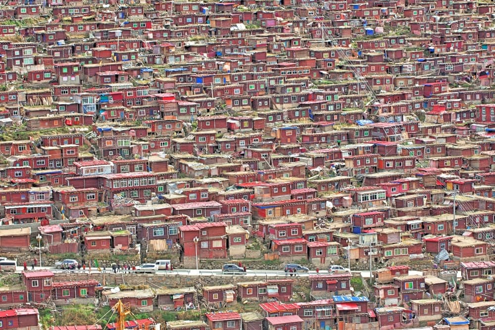 Red Hillside Monastery by Selions(陈磊) — canvas wall art