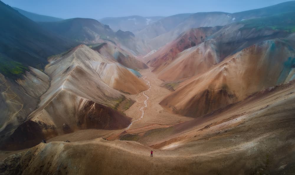 Colorful Mountain Valley by Javier de la Torre — canvas wall art