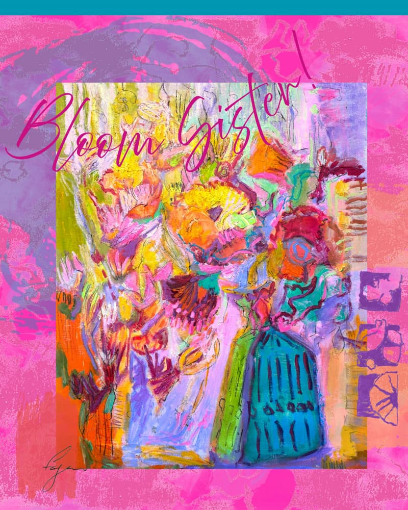 Vibrant Abstract Flowers by Dorothy Fagan — canvas wall art