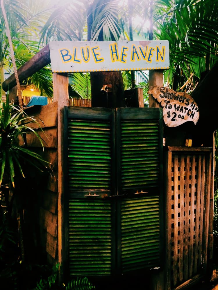 Blue Heaven Outdoor Shower by Del Mundo Imagery — canvas wall art