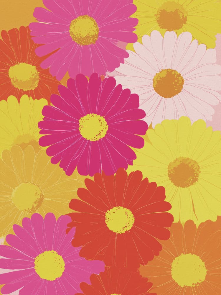 Vibrant Flower Power by Andreas Magnusson — canvas wall art