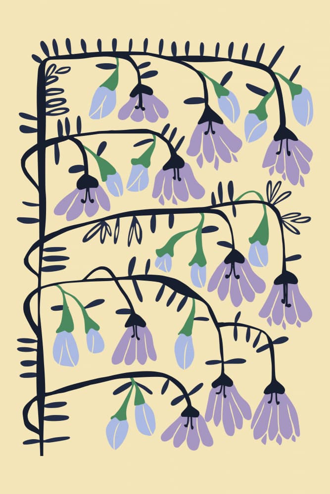 Dreamy Bell Blooms by Annick — canvas wall art