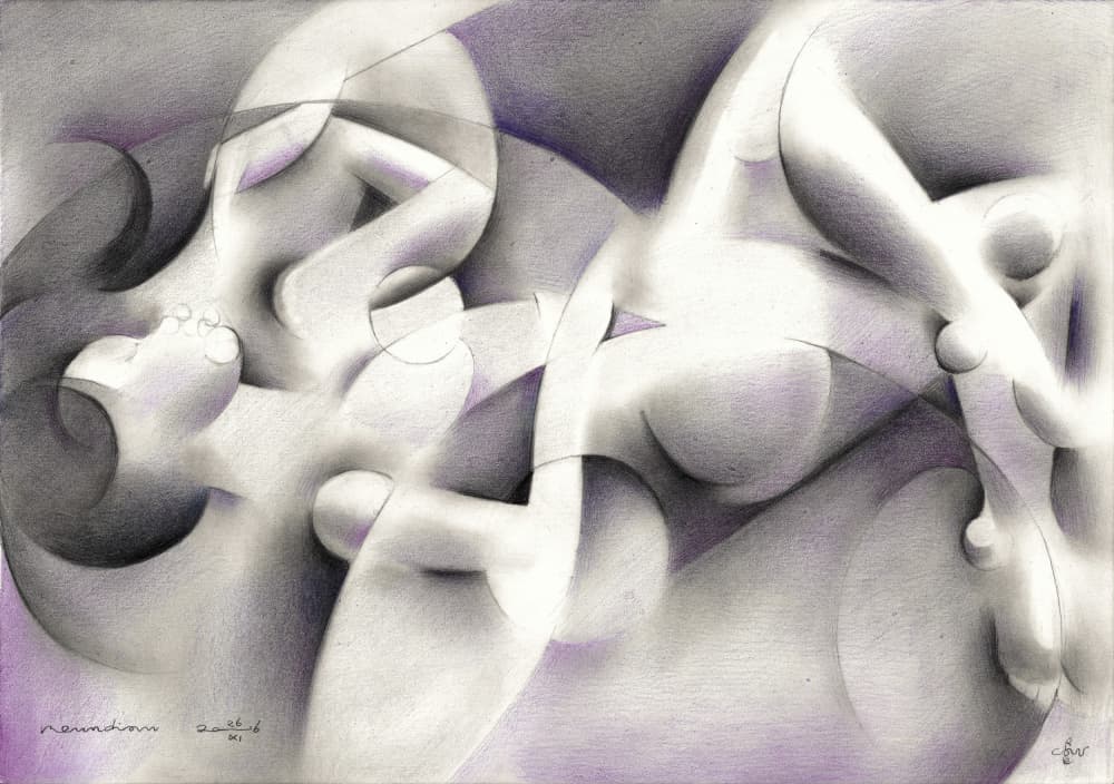 Flowing Abstract Forms by Corné Akkers — canvas wall art