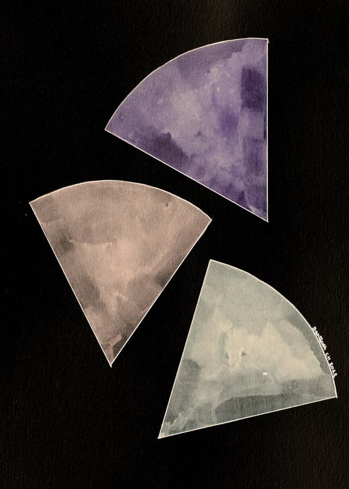 Muted Geometric Fan Shapes by Santhosh ch — canvas wall art