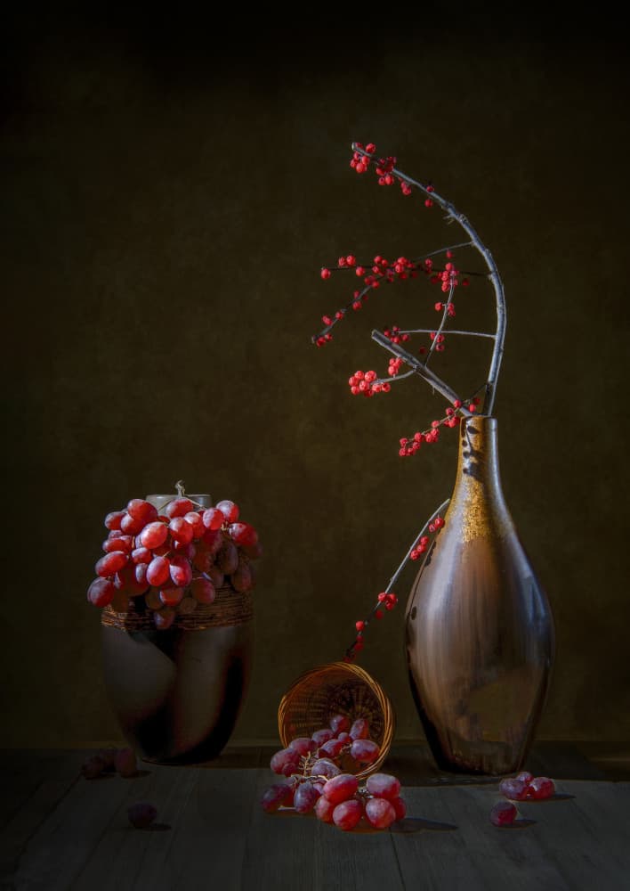 Rustic Fruit Still Life by Jie Cheng — canvas wall art