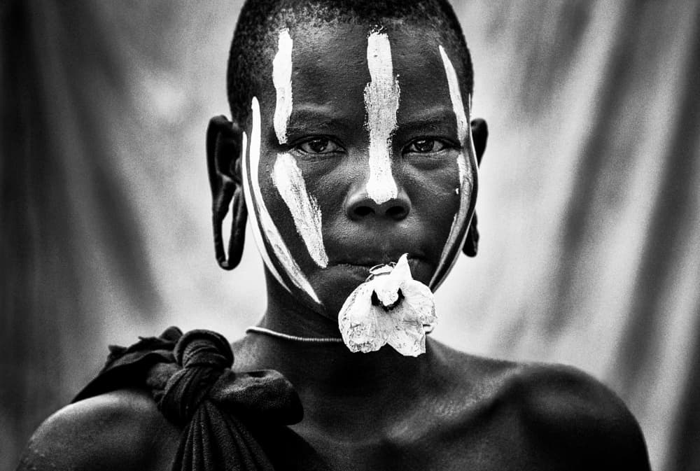 Tribal Child Portrait by Joxe Inazio Kuesta Garmendia — canvas wall art