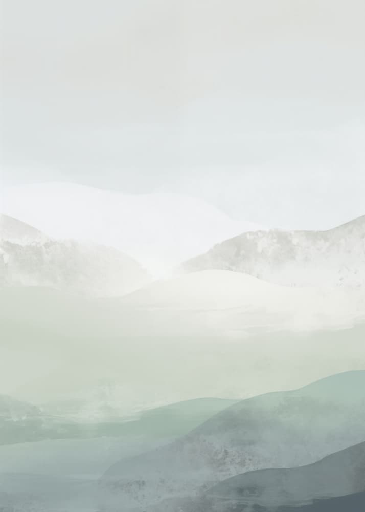 Misty Mountain Serenity by Andreas Magnusson — canvas wall art