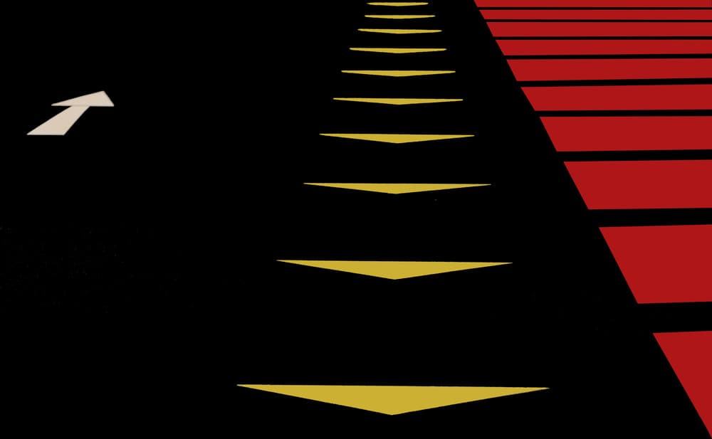 Geometric Road Markings by Jan Niezen — canvas wall art