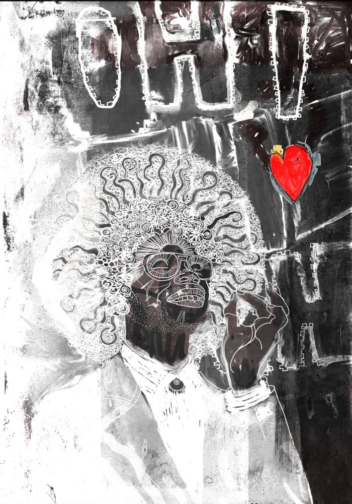 Stylish Skull Heart by XHOZUCAN — canvas wall art