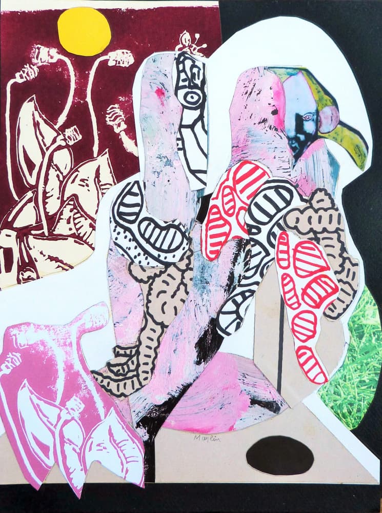 Vibrant Abstract Figures by Pascal Marlin — canvas wall art