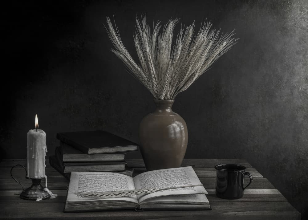 Quiet Candlelight Reading by Margareth Perfoncio — canvas wall art