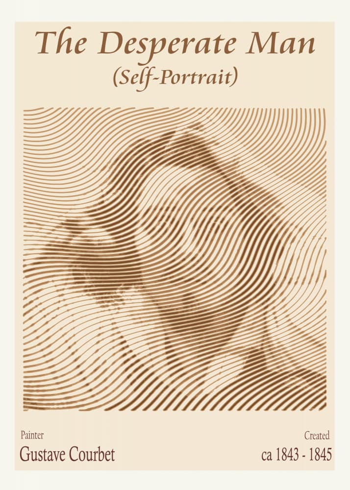 Desperate Man Portrait by Doa Project — canvas wall art