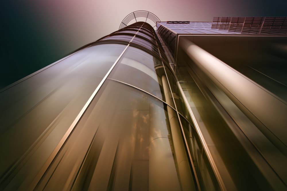 Modern Towering Architecture by Erhard Batzdorf — canvas wall art