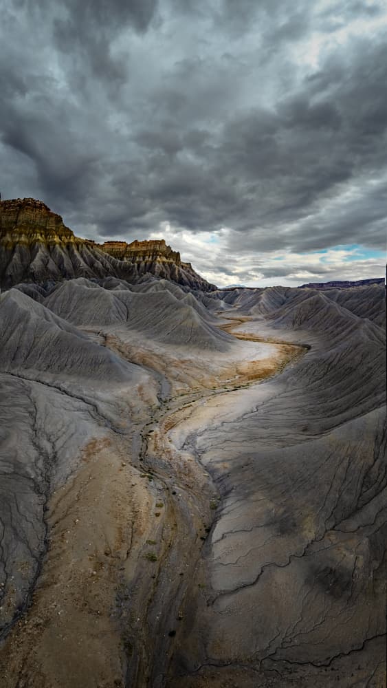 Dramatic Badlands Landscape by Benton Murphy — canvas wall art