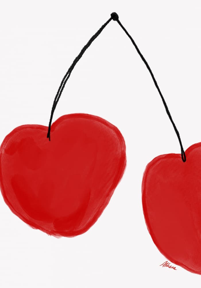 Cherries by Athene Fritsch — canvas wall art