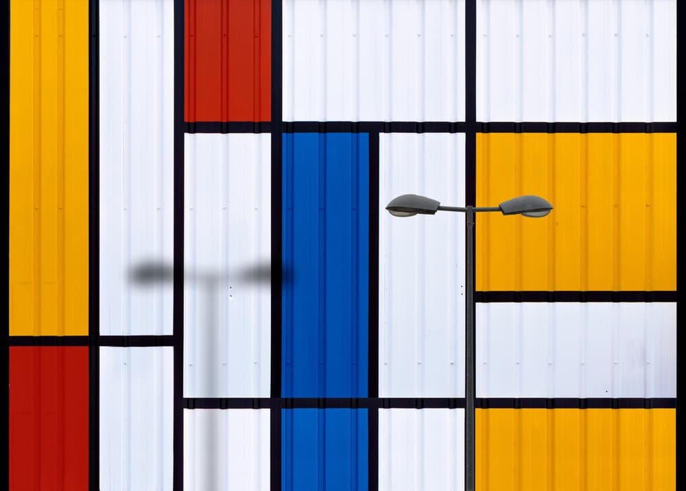 Colorful Geometric Facade by Alfonso Novillo — canvas wall art