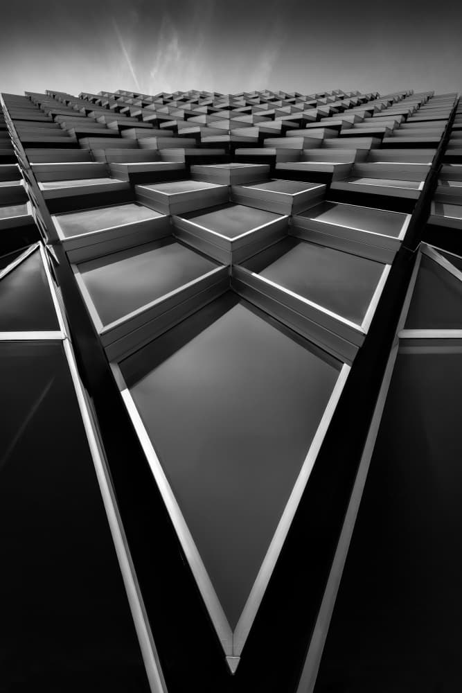 Modern Geometric Facade by Marc van Oostrum — canvas wall art