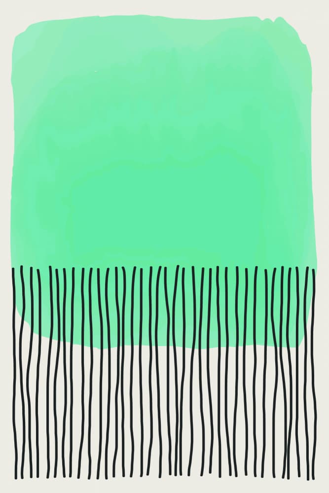 Mint Green Abstract Lines by jay stanley — canvas wall art
