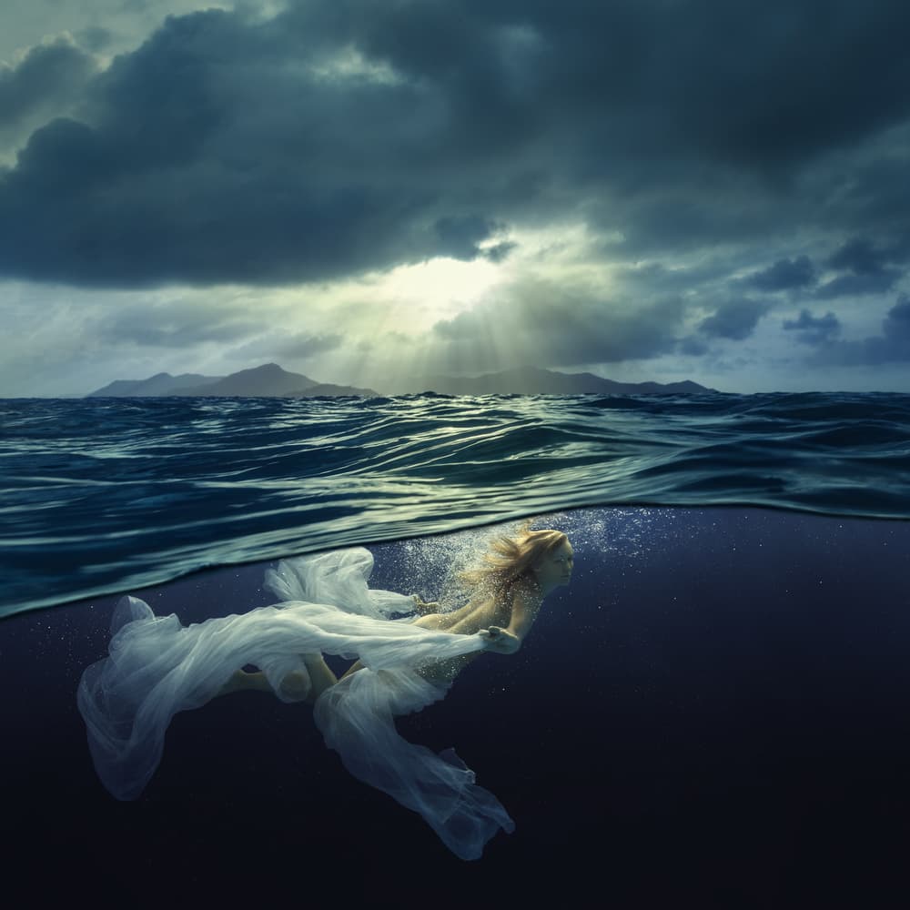 Ethereal Ocean Swimmer by Dmitry Frizel — canvas wall art