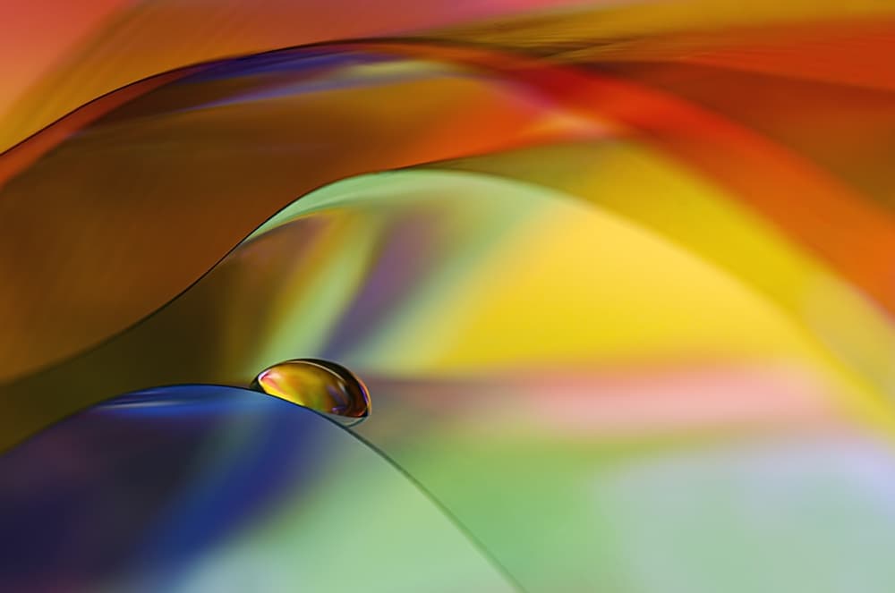Colorful Fluid Drop by Heidi Westum — canvas wall art