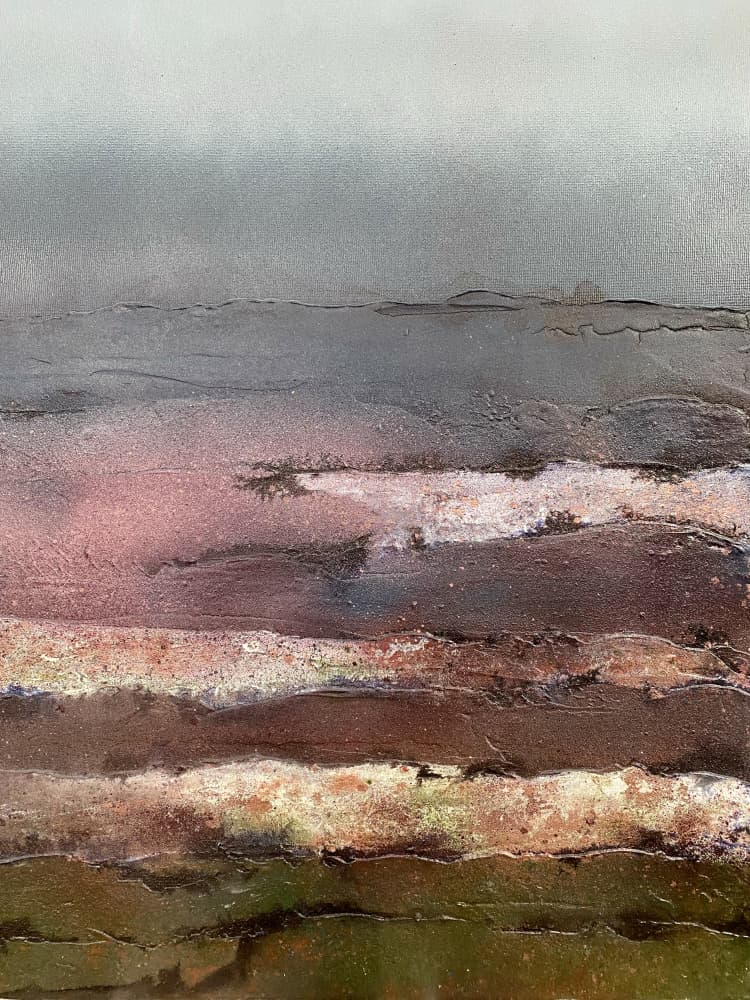 Misty Earth Layers by Berit Pihl — canvas wall art