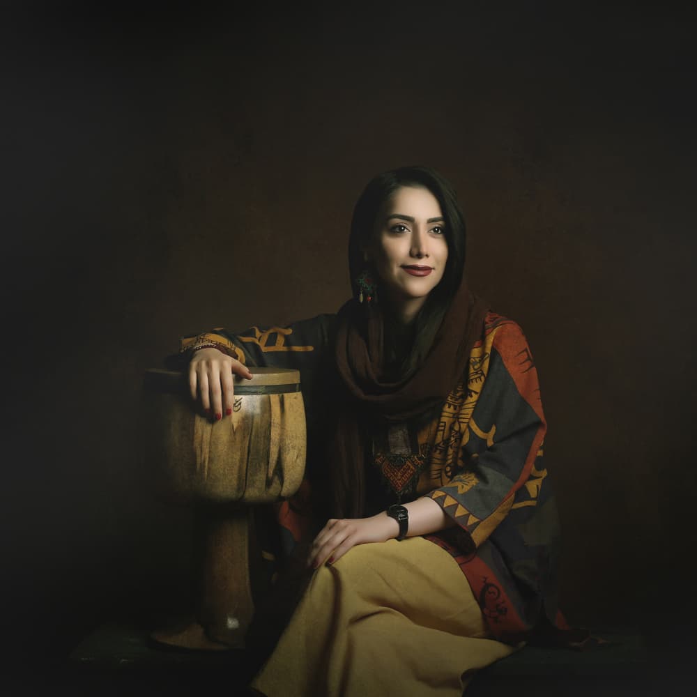 Elegant Musician Portrait by Moein Hasheminasab — canvas wall art