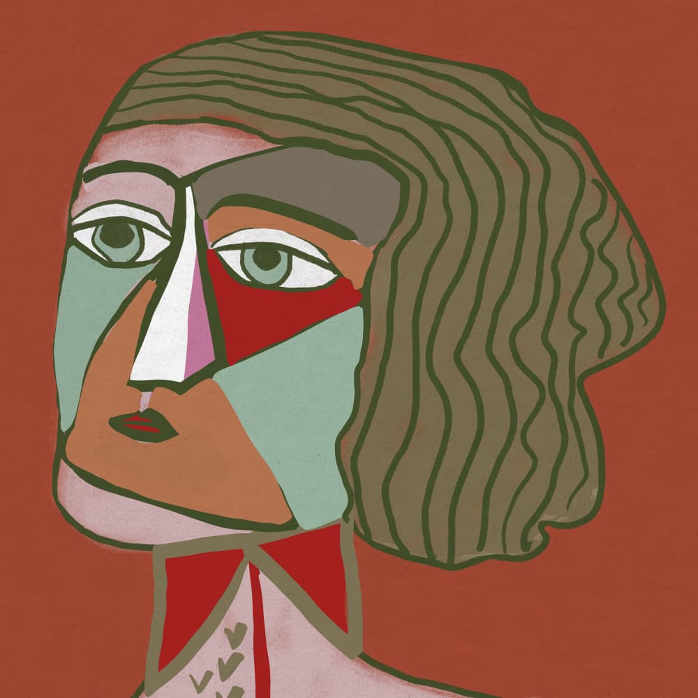 Colorful Abstract Woman by Sharyn Bursic — canvas wall art