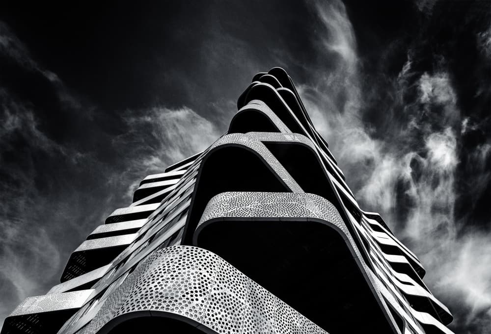 Curved Modern Architecture by Gerard Jonkman — canvas wall art
