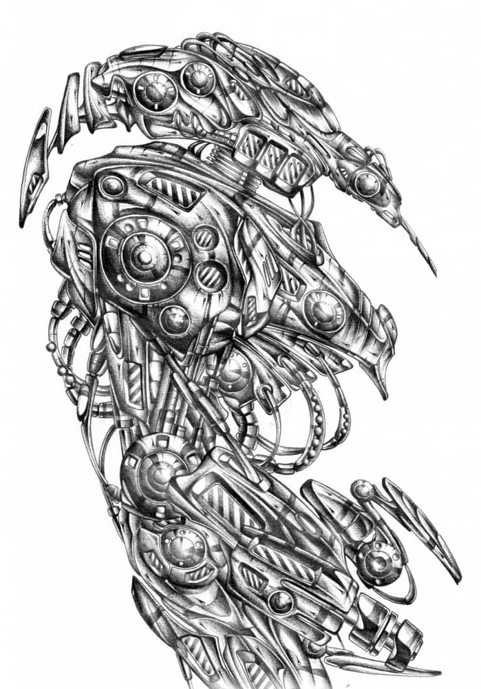 Intricate Mechanical Form by Kulik — canvas wall art