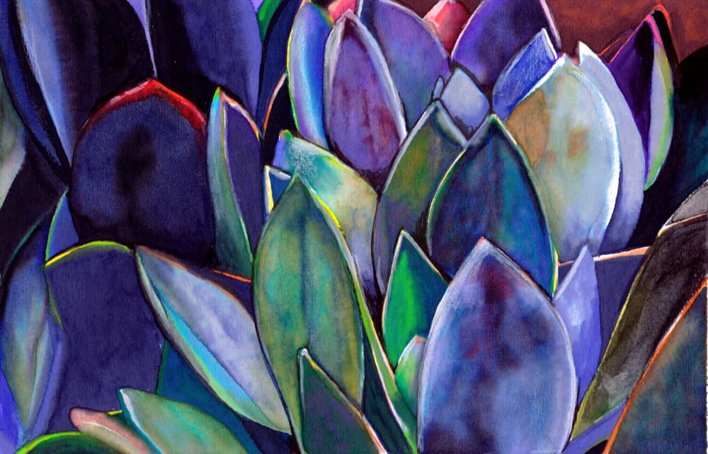 Jewel Tone Foliage by Christine Lindstrom — canvas wall art