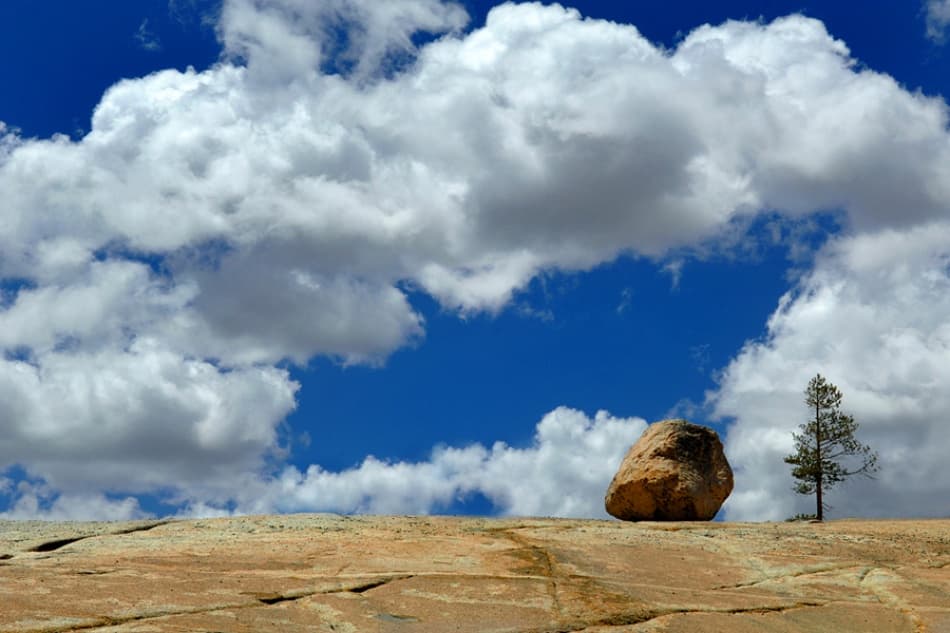 Expansive Sky Rock Tree by Jure Kravanja — canvas wall art