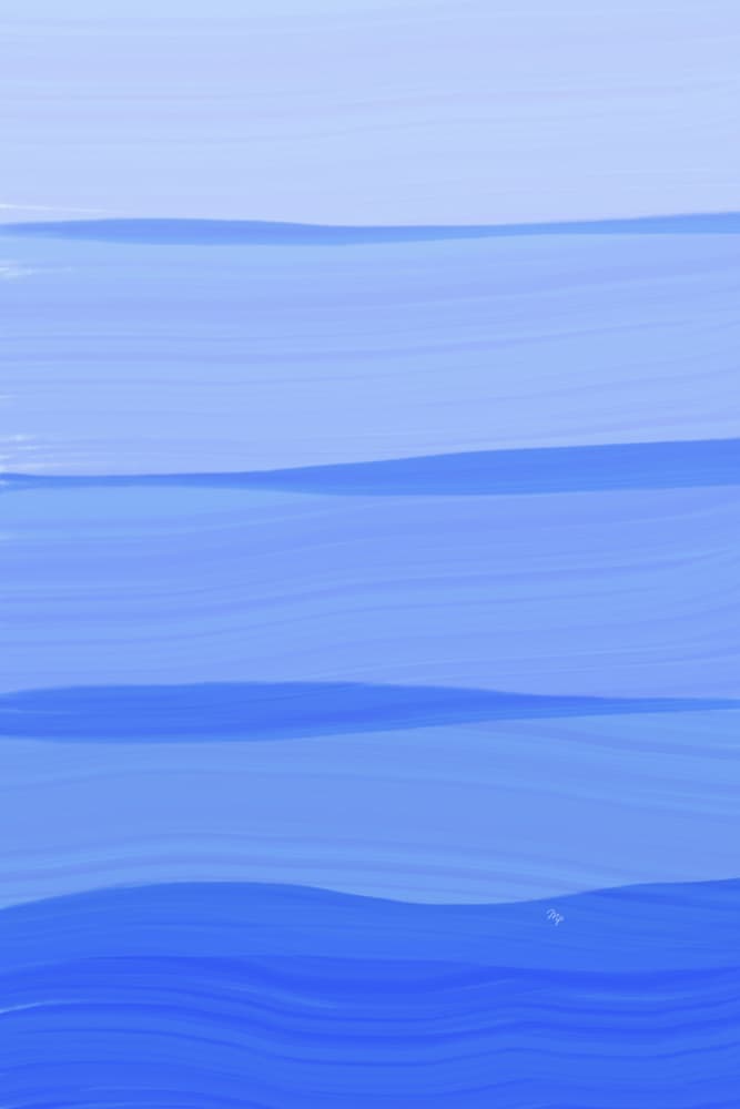 Serene Blue Waves by Martina — canvas wall art
