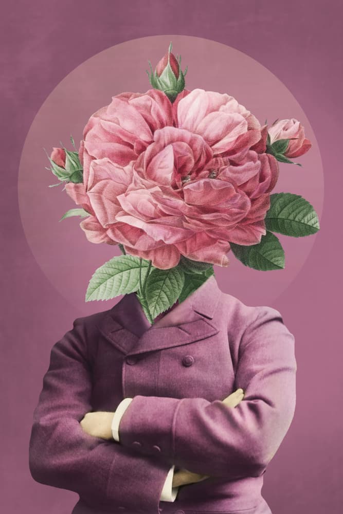 Elegant Rose Gentleman by Marja van den Hurk — canvas wall art
