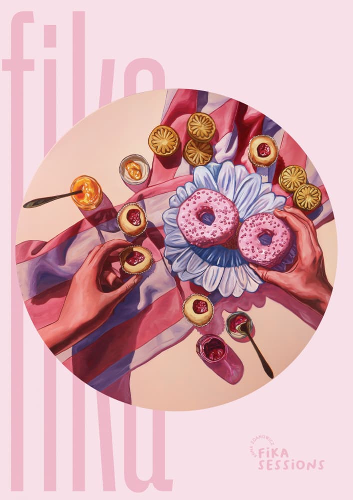 Fika Sweet Treats by Anna Zdanowicz — canvas wall art