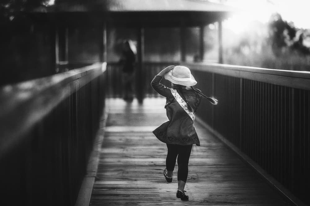 Girl Running To Light by Despird Zhang — canvas wall art