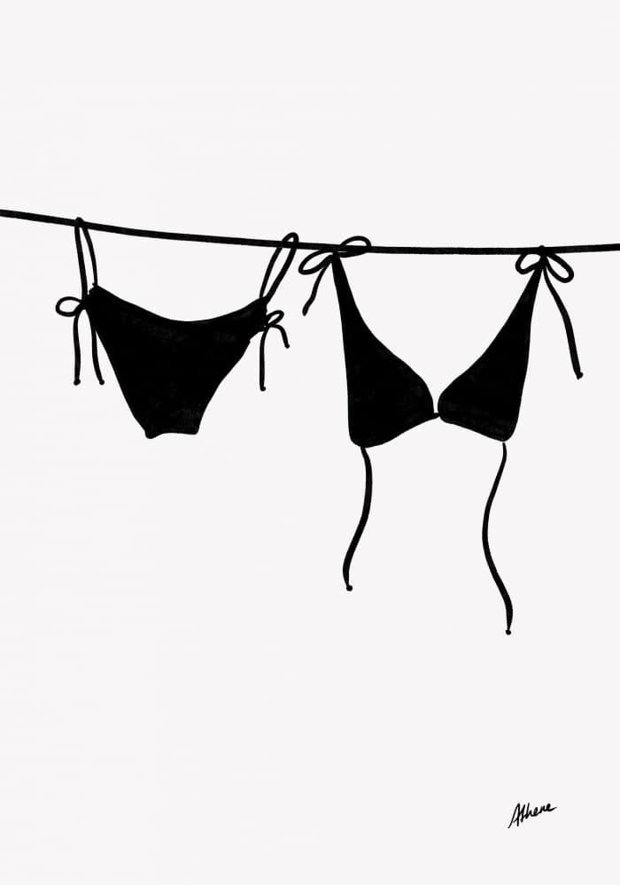 Black Bikini by Athene Fritsch — canvas wall art