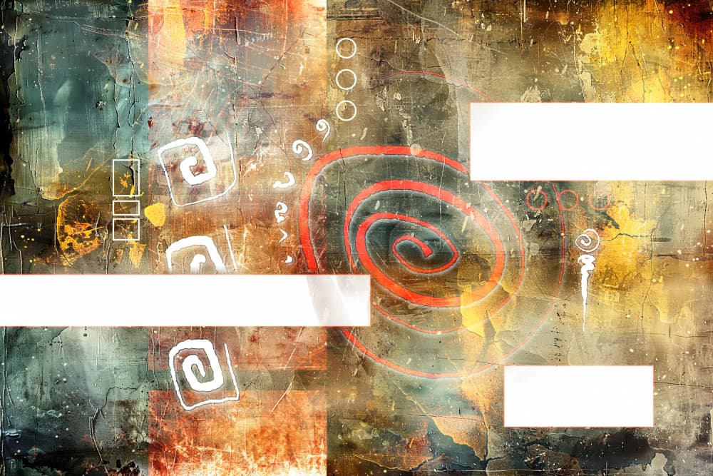 Vibrant Textured Spirals by Rafal Kulik — canvas wall art