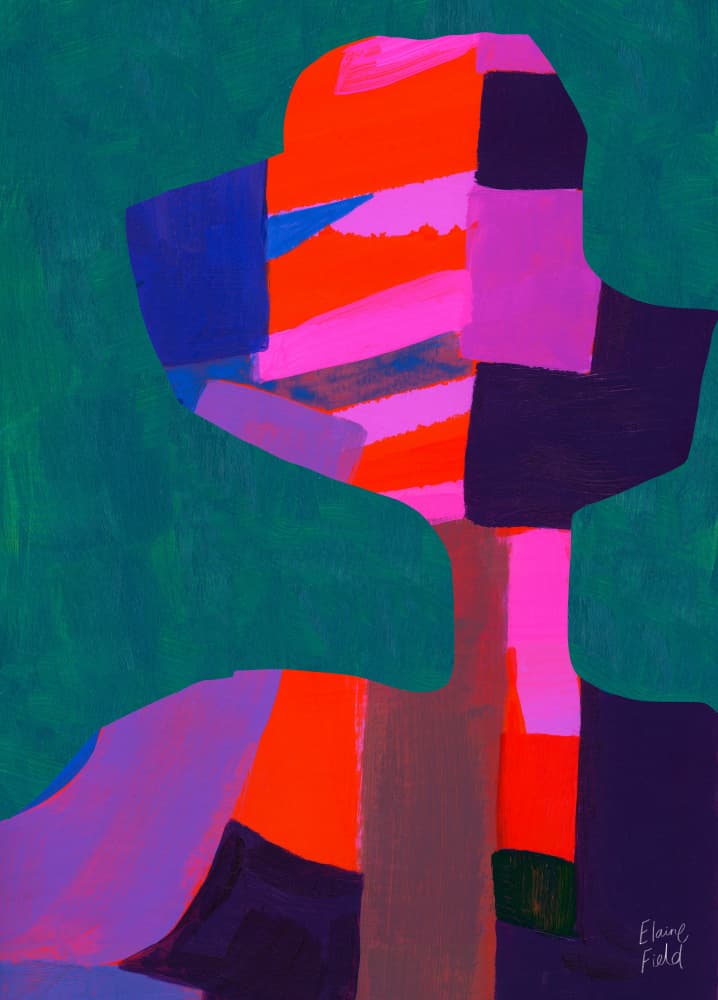 Vibrant Abstract Shapes by Elaine Field — canvas wall art