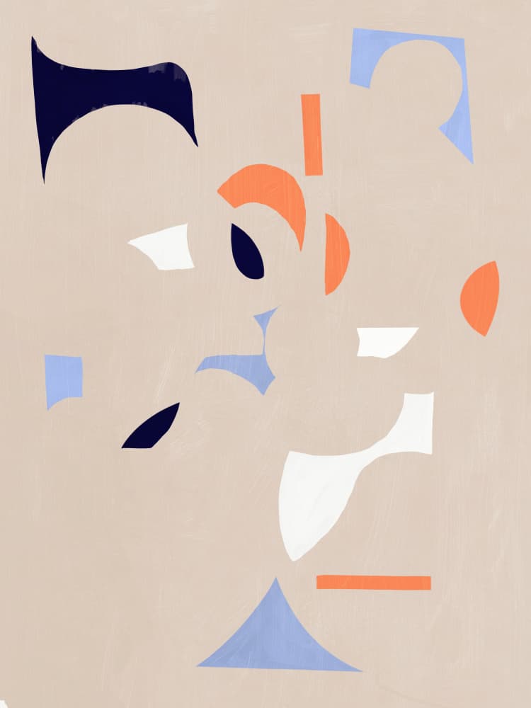 Organic Shapes Composition by Little Dean — canvas wall art