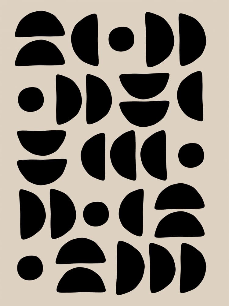 Minimal Geometric Shapes by Elena Ristova — canvas wall art