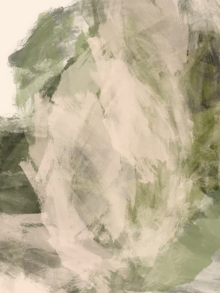 Muted Green Strokes by Dina Dankers — canvas wall art
