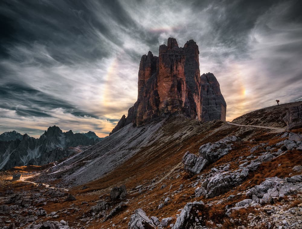 Majestic Tre Cime Dolomites by Stan Huang — canvas wall art