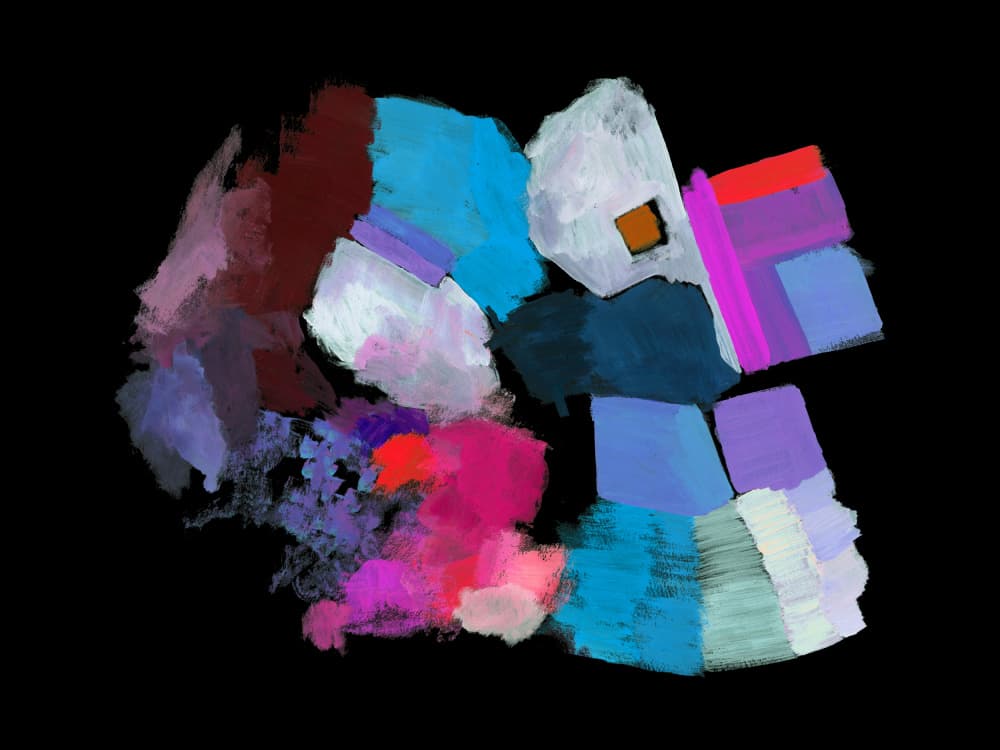 Vibrant Abstract Strokes by Katy Tanis — canvas wall art