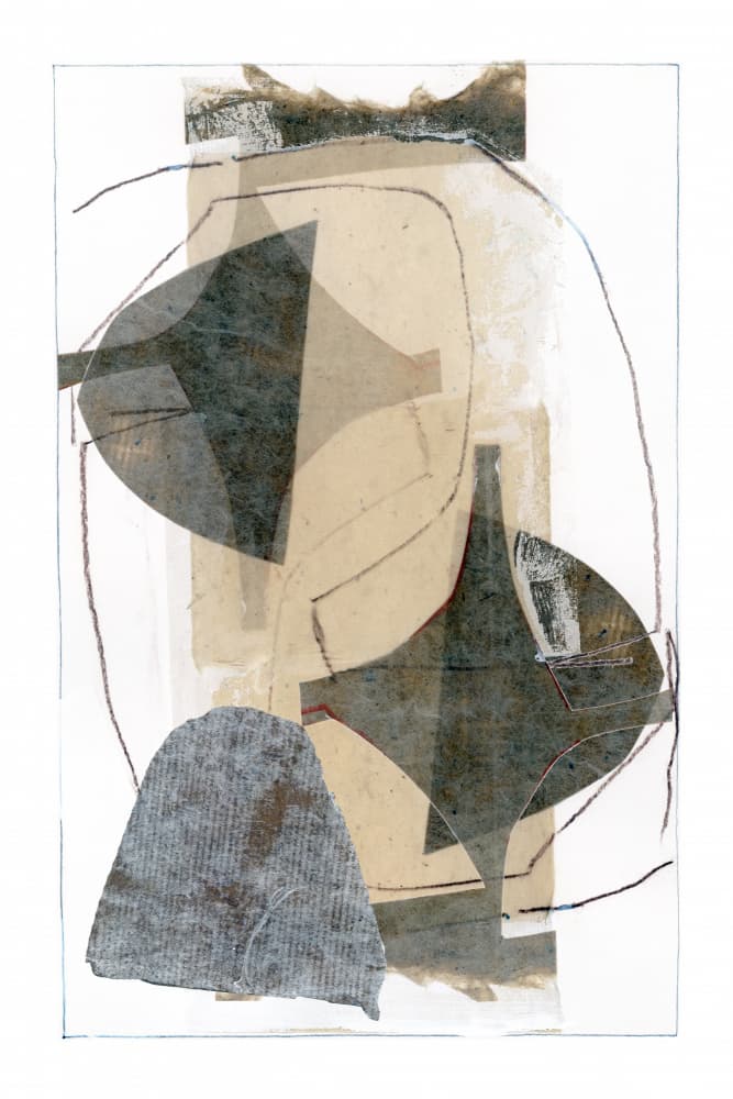 Neutral Layered Shapes by cartissi — canvas wall art