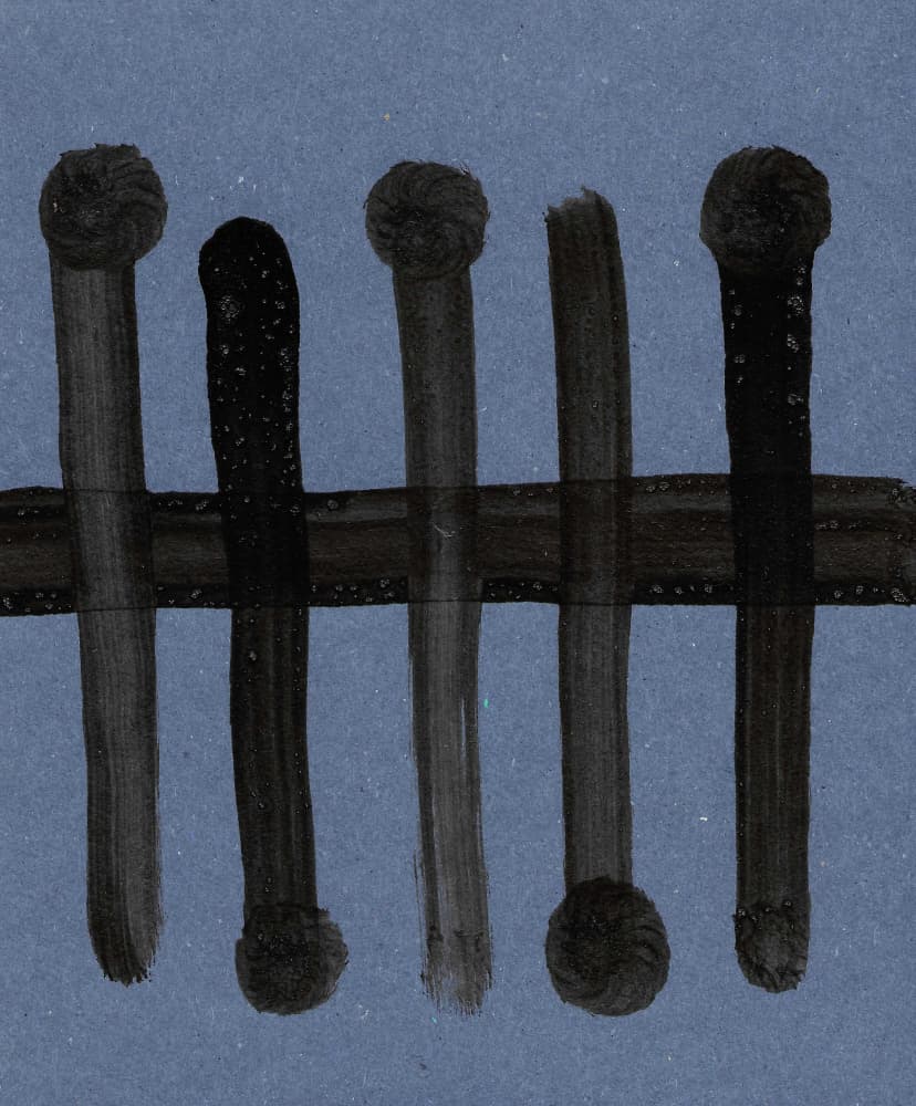 Abstract Black Sticks by Santhosh ch — canvas wall art