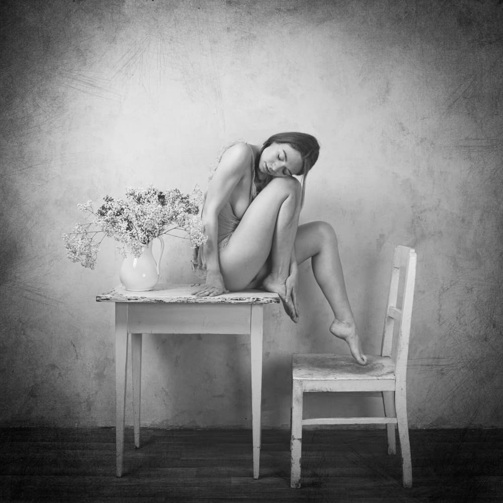 Serene Woman Resting by Christian Kurz — canvas wall art