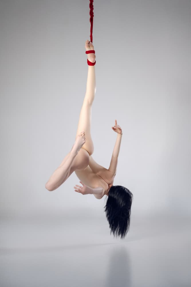 Elegant Nude Suspension by Zanna — canvas wall art