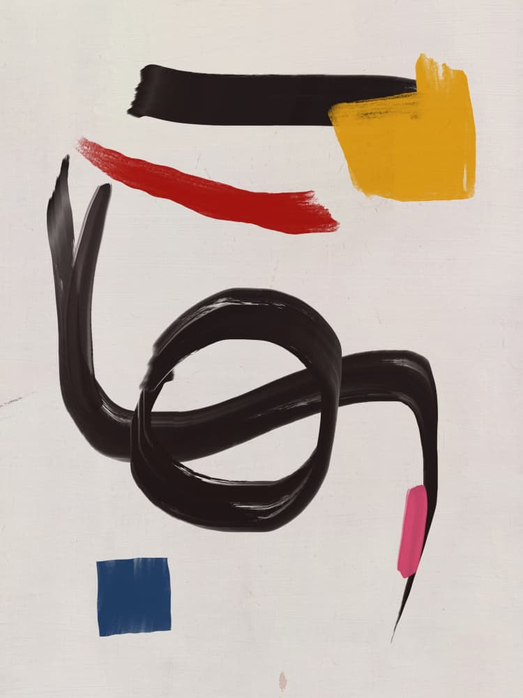 Bold Abstract Strokes by Little Dean — canvas wall art