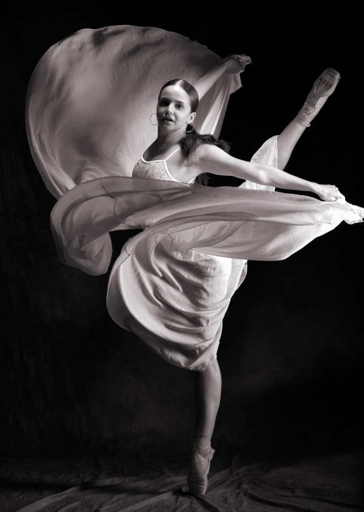 Elegant Ballet Flow by Offer Ellbogen — canvas wall art