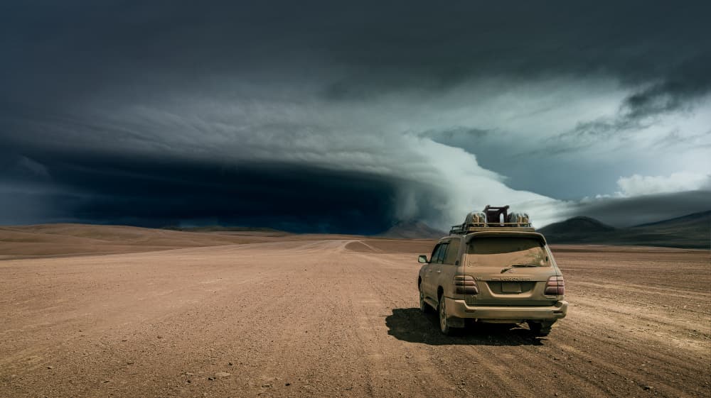 Desert Storm Drive by Dieter Reichelt — canvas wall art